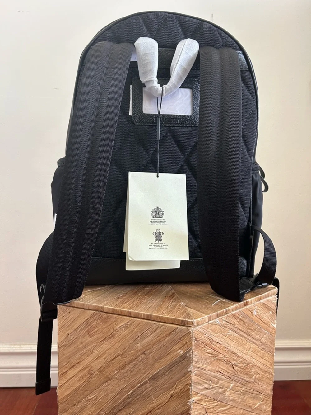 Burberry Black Backpack with White Marco Logo Panel - Picture 2 of 13